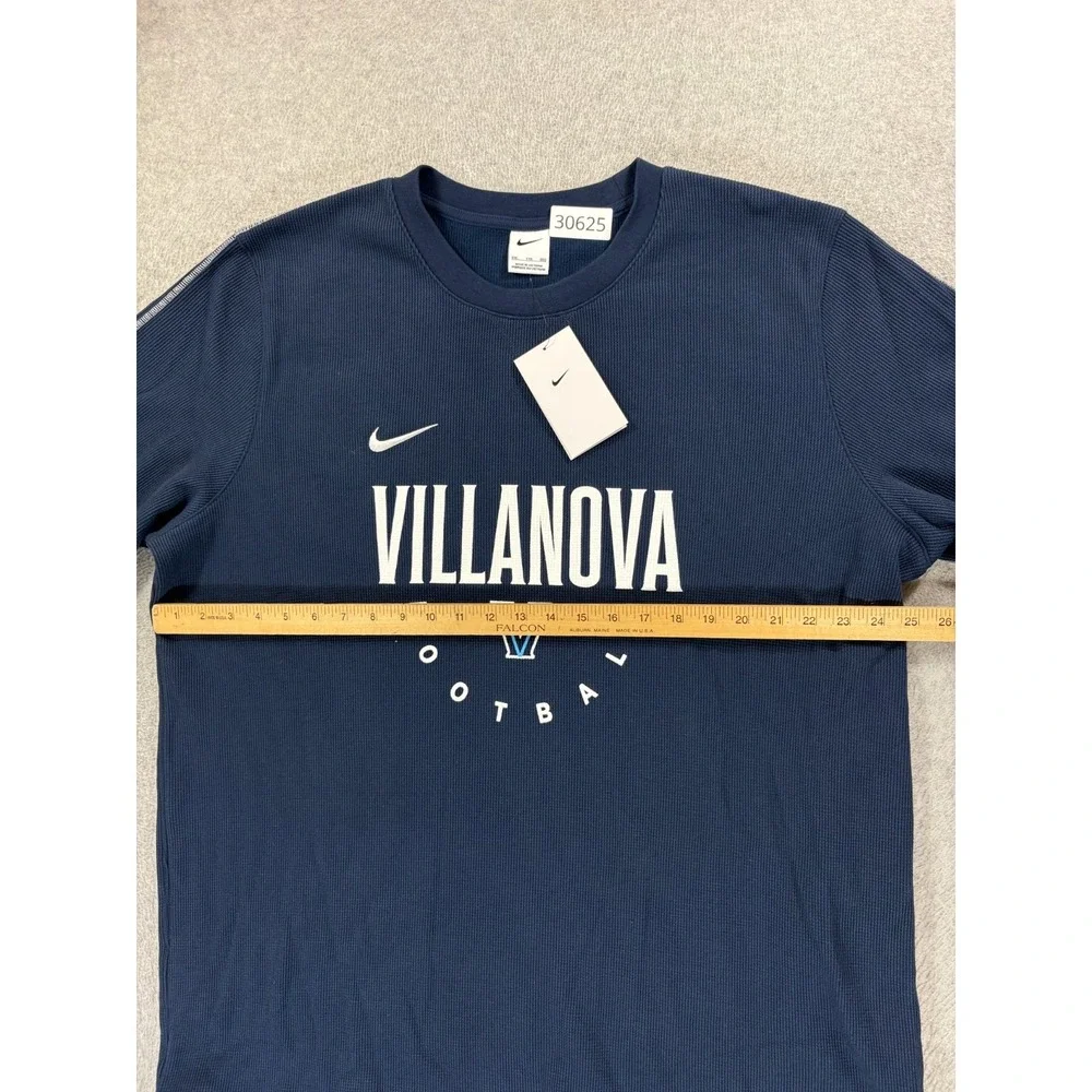 NWT Villanova Wildcats Nike Football Screened Campus Crew Shirt (Men's 2XL) Blue